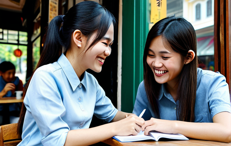 유아교육지도사 필기시험 대비 시간 분배법 - Focused Study Session**

"A young Vietnamese woman, fully clothed in casual but modest attire, study...