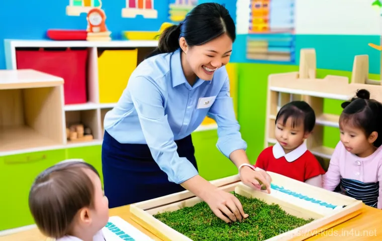 유아교육지도사로서 업무 효율성 높이는 법 - **Prompt: A Vietnamese kindergarten teacher, in her late 20s or early 30s, with a warm and organized...