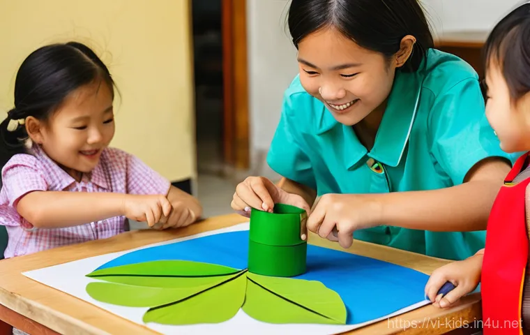 유아교육지도사 필기 시험에 자주 나오는 질문 - **Prompt:** A vibrant and child-centered Vietnamese preschool classroom filled with natural light. S...