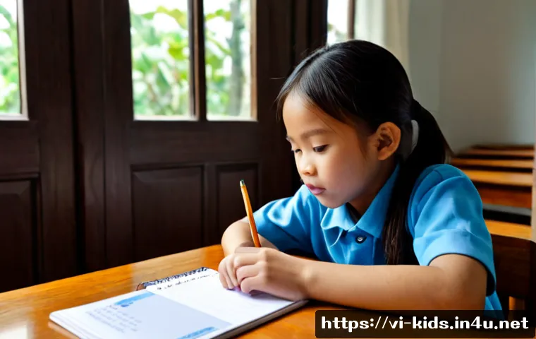 유아교육지도사 필기 시험 기출문제 풀이법 - Photorealistic Vietnamese early childhood education student practicing exam-question solving at a ti...